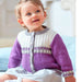 Baby Girls Striped Cardigan (6761)-Pattern-Wild and Woolly Yarns