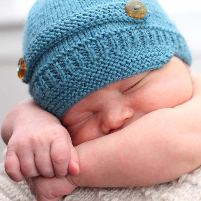 Baby News Boy Hat Knitting Pattern - 4Ply (BC22)-Pattern-Wild and Woolly Yarns