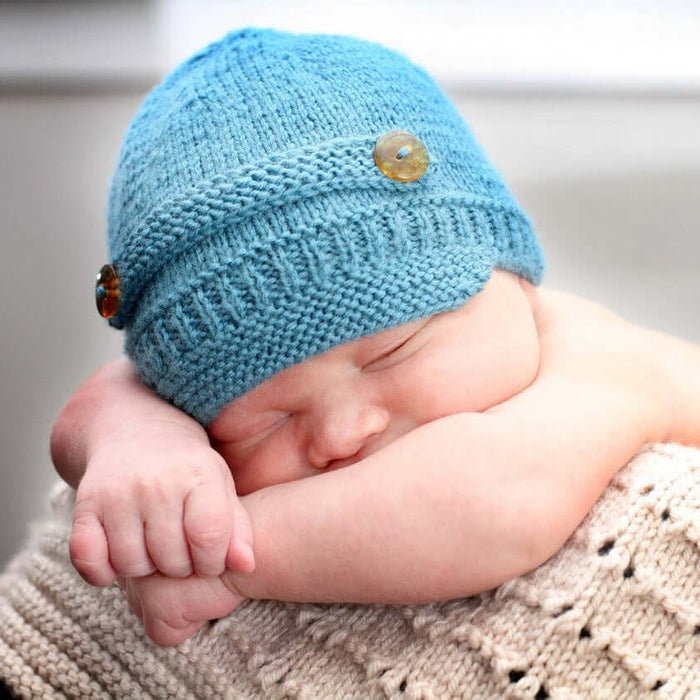 Baby News Boy Hat Knitting Pattern - 4Ply (BC22)-Pattern-Wild and Woolly Yarns