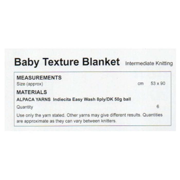 Baby Texture Blanket Knitting Pattern (1553)-Pattern-Wild and Woolly Yarns