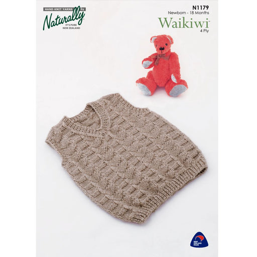 Baby Vest Knitting Pattern (N1179)-Pattern-Wild and Woolly Yarns