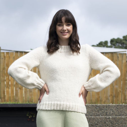 Bell Sleeve Sweater Knitting Pattern (N1539)-Pattern-Wild and Woolly Yarns