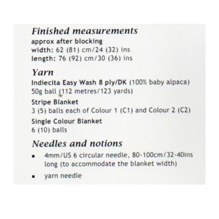 Bella Baby Blanket Knitting Pattern (5011)-Pattern-Wild and Woolly Yarns