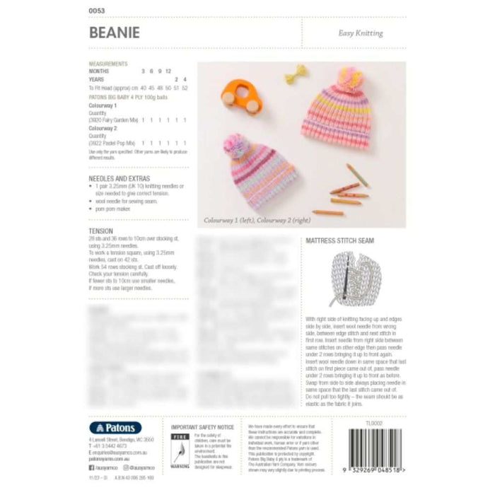 Big Baby Cuteness Knitting Pattern-Pattern-Wild and Woolly Yarns