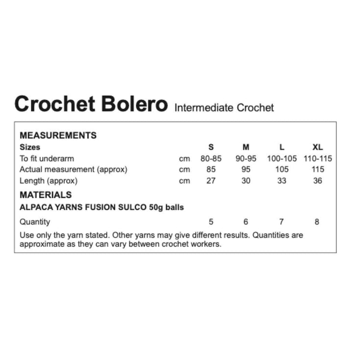 Bolero Crochet Pattern (AP2432)-Pattern-Wild and Woolly Yarns