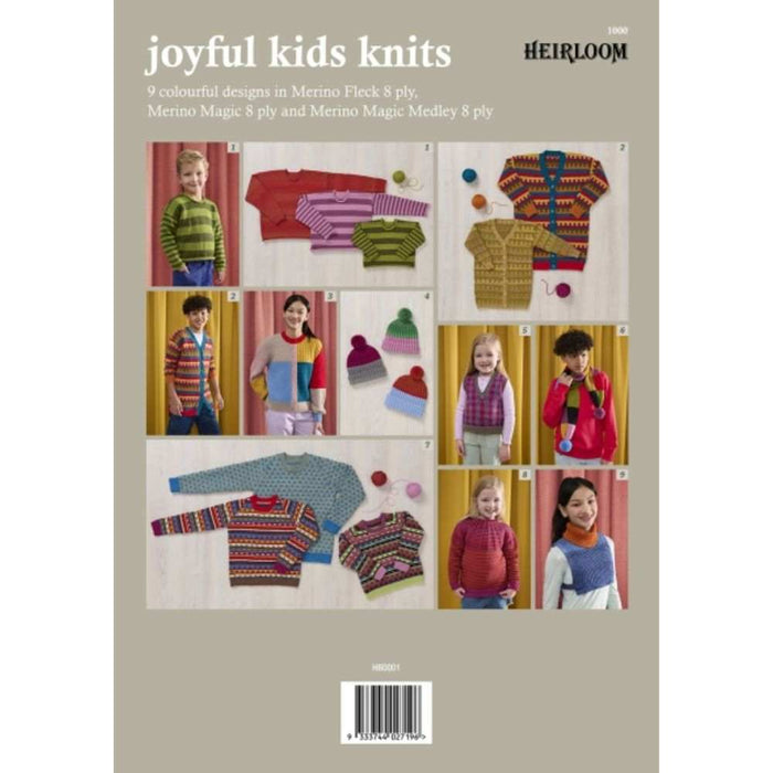 Joyful Kids Knits Pattern Book (1000)-Pattern Book-The Australian Yarn Co-Wild & Woolly Yarns