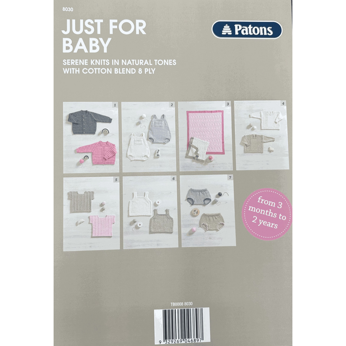 Patons Just for Baby Pattern Book 8030 – 8ply-Pattern Book-The Australian Yarn Co-Wild & Woolly Yarns