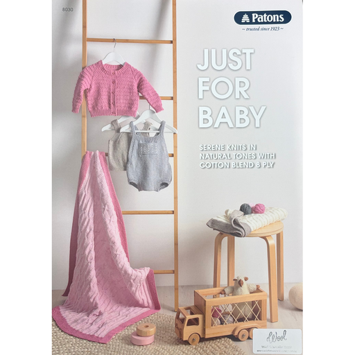 Patons Just for Baby Pattern Book 8030 – 8ply-Pattern Book-The Australian Yarn Co-Wild & Woolly Yarns