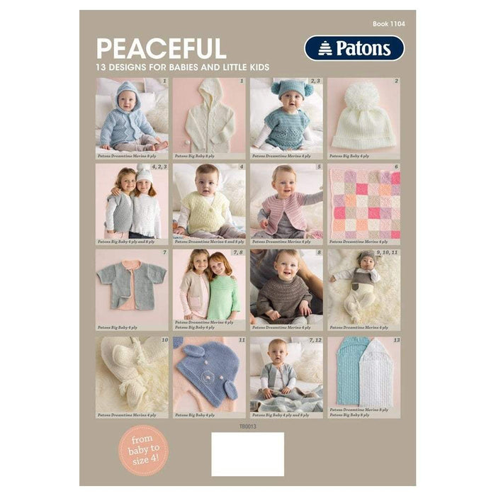 Patons Peaceful Knitting & Crochet Pattern Book 1104-Pattern Book-The Australian Yarn Co-Wild & Woolly Yarns