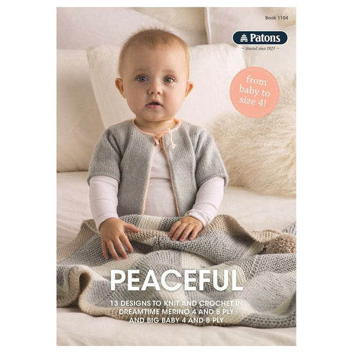 Patons Peaceful Knitting & Crochet Pattern Book 1104-Pattern Book-The Australian Yarn Co-Wild & Woolly Yarns