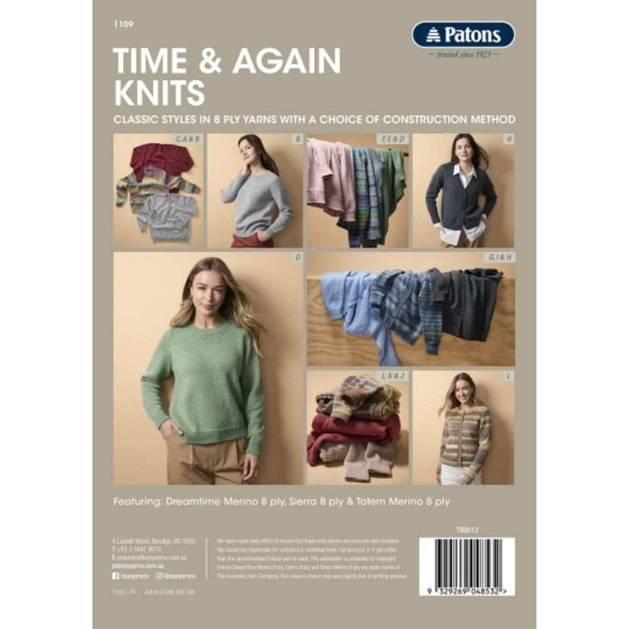 Time & Again Knits Pattern Book (1109)-Pattern Book-Wild and Woolly Yarns