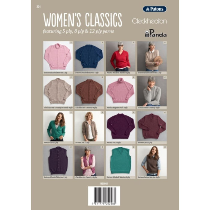 Womens Classic Knits Pattern Book (301)-Pattern Book-Wild and Woolly Yarns