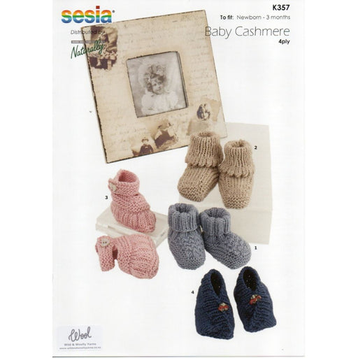 Booties Knitting Pattern (K357)-Pattern-Wild and Woolly Yarns