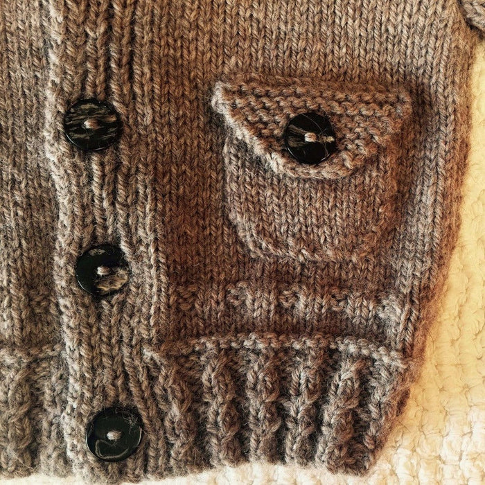 Boston Cardi & Beanie Knitting Pattern - 8Ply (BC62)-Pattern-Wild and Woolly Yarns