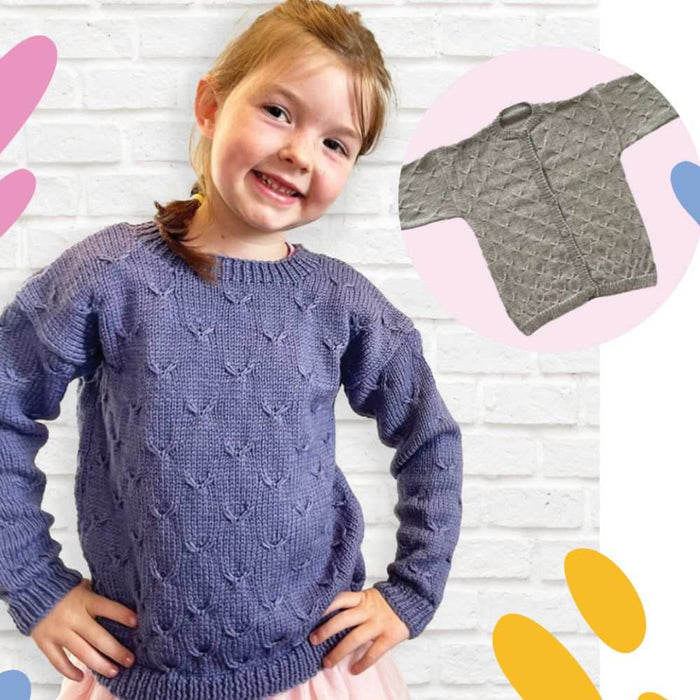 Butterfly Cardigan & Sweater Knitting Pattern (CRU2314)-Pattern-Wild and Woolly Yarns