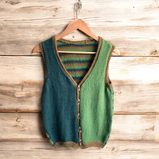Button Down Sleeveless Vest Knitting Pattern (N1697)-Pattern-Wild and Woolly Yarns