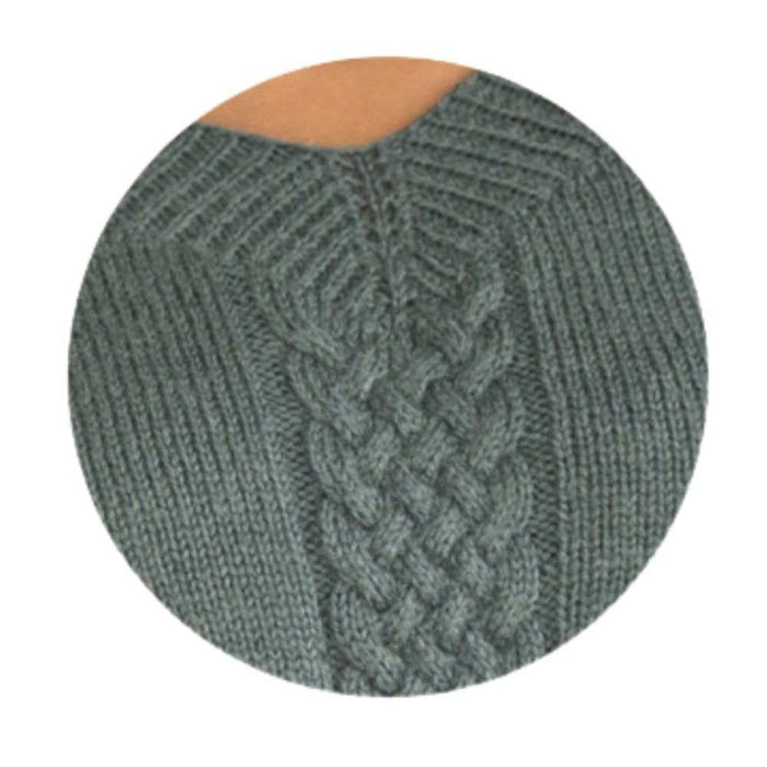 Cable Front V Neck Sweater Knitting Pattern (CRU2305)-Pattern-Wild and Woolly Yarns