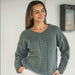 Cable Front V Neck Sweater Knitting Pattern (CRU2305)-Pattern-Wild and Woolly Yarns