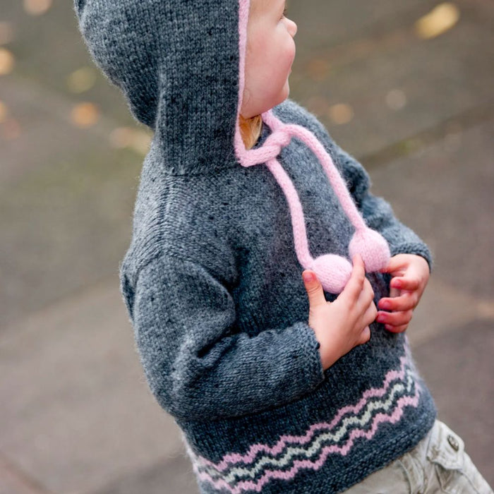 Candyfloss Hoodie Knitting Pattern - 8PLY (LF08)-Pattern-Wild and Woolly Yarns