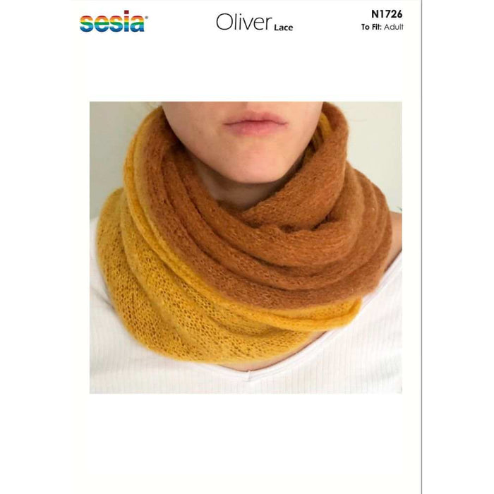 Caramel & Banana Swirl Scarf Knitting Pattern (N1726)-Pattern-Wild and Woolly Yarns