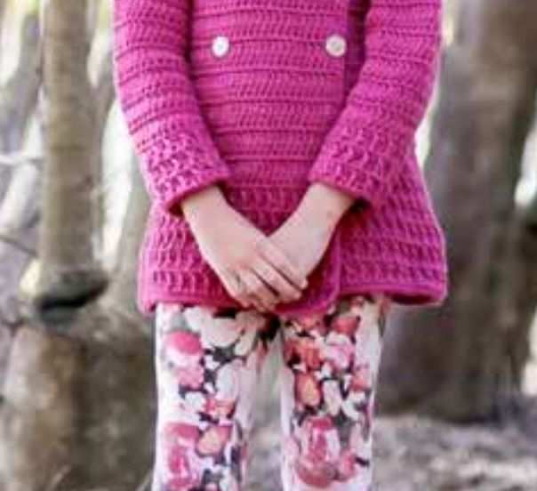 Cardigan/Coat Crochet Pattern (AE - 8012)-Pattern-Wild and Woolly Yarns