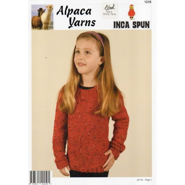 Children's Texture Sweater Knitting Pattern (1218)-Pattern-Wild and Woolly Yarns