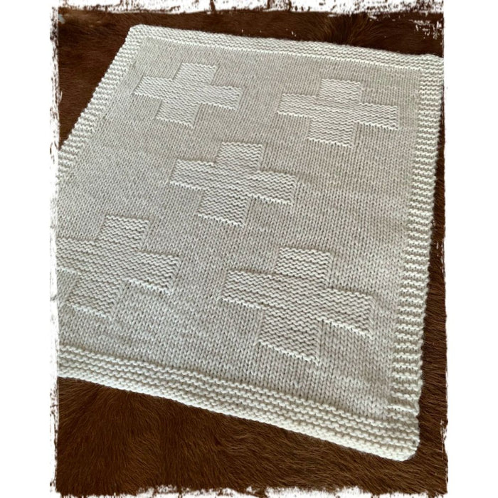 Chunky Cross Rug & Cushion Knitting Pattern - 14Ply-Pattern-Wild and Woolly Yarns
