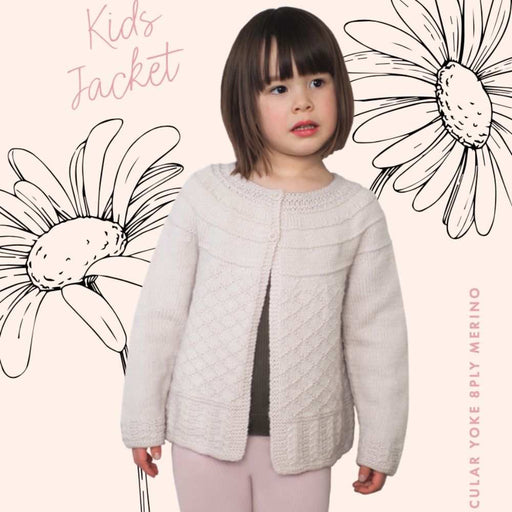 Circular Yoke Jacket Knitting Pattern (CRU2004)-Pattern-Wild and Woolly Yarns