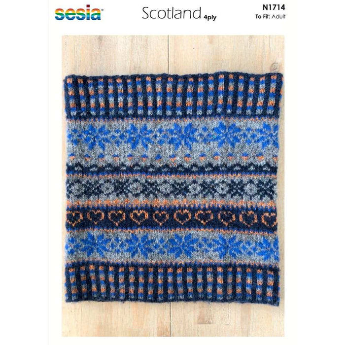 Colour Work Cowl Knitting Pattern (N1714)-Pattern-Wild and Woolly Yarns