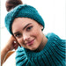 Cowl and headband knitting pattern using Crucci Natural Wonder Artisan yarn, featuring cozy ribbed texture.