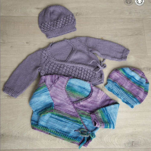 Crossover Jacket & Hat Knitting Pattern (K451)-Pattern-Wild and Woolly Yarns
