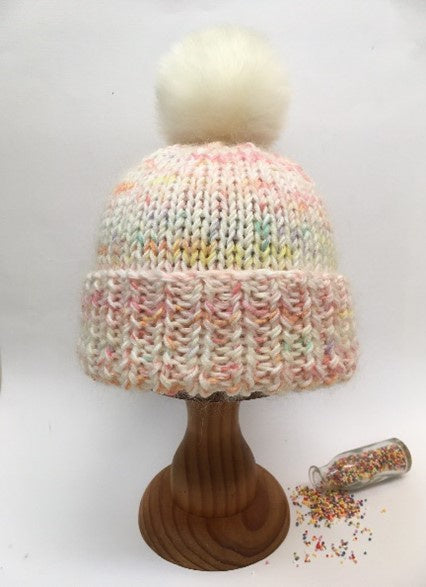 Cup Cake Beanie Knitting Pattern-Pattern-Wild and Woolly Yarns