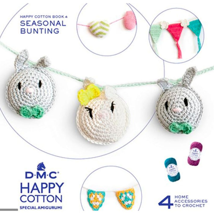 DMC Happy Cotton Pattern Book 4 - Seasonal Bunting-Pattern-Wild and Woolly Yarns