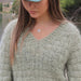 V Neck Jumper with Basket Weave Stitch Knitting Pattern.