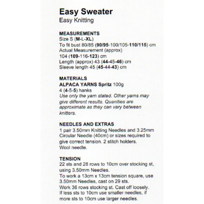Easy Sweater Knitting Pattern (2303)-Pattern-Wild and Woolly Yarns