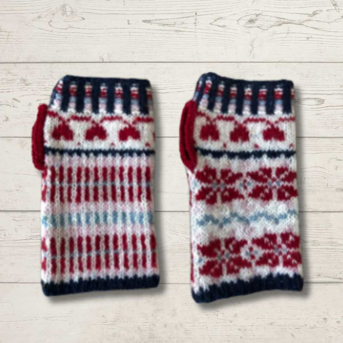Fair Isle Fingerless Gloves & Beanie Knitting Pattern (N1715)-Pattern-Wild and Woolly Yarns