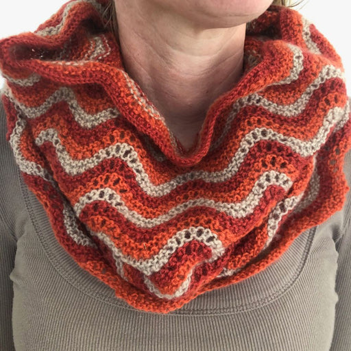 Feather and Fan Cowl Knitting Pattern (N1706)-Pattern-Wild and Woolly Yarns