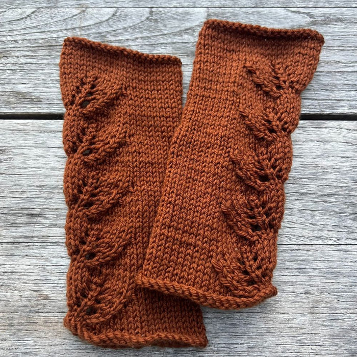 Fern Mitts Knitting Pattern - 8Ply-Pattern-Wild and Woolly Yarns