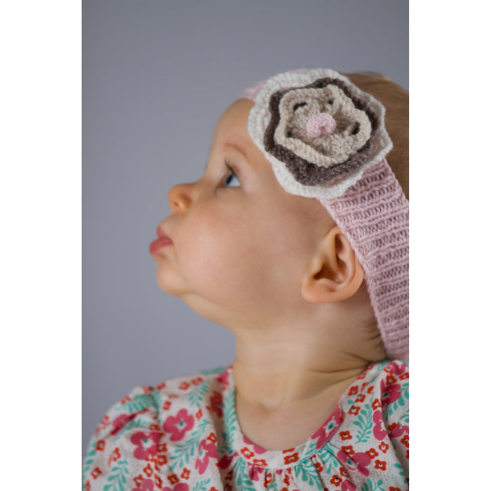 Flower & Bow Headbands Knitting Pattern - 8Ply (BC37)-Pattern-Wild and Woolly Yarns