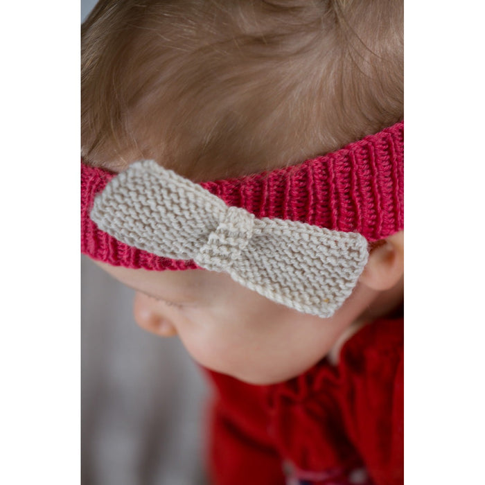 Flower & Bow Headbands Knitting Pattern - 8Ply (BC37)-Pattern-Wild and Woolly Yarns