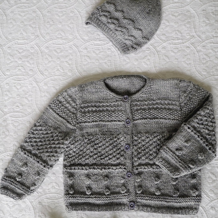 Frankie Cardi & Hat Knitting Pattern - 4Ply (BC91)-Pattern-Wild and Woolly Yarns