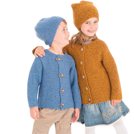 Garter Stitch Jacket & Hat (K345)-Pattern-Wild and Woolly Yarns