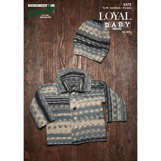 Garter Stitch Jacket & Hat Knitting Pattern (K475)-Pattern-Wild and Woolly Yarns