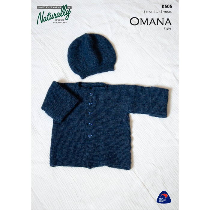 Garter Stitch Jacket & Hat Knitting Pattern (K505)-Pattern-Wild and Woolly Yarns