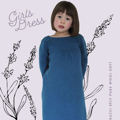 Girls Dress Knitting Pattern (CRU2006)-Pattern-Wild and Woolly Yarns