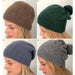 Hats Collection Knitting Pattern N1745 featuring beanie, pom-pom hat, slouch hat, and cable pom-pom hat in Alpaca Air 12ply yarn.