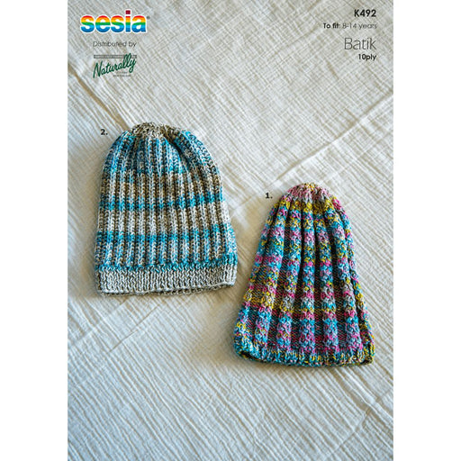 Hats Knitting Pattern (K492)-Pattern-Wild &amp; Woolly Yarns