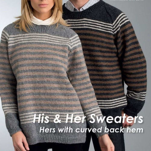 His & Hers Sweater Knitting Pattern (CRU1414)-Pattern-Wild and Woolly Yarns