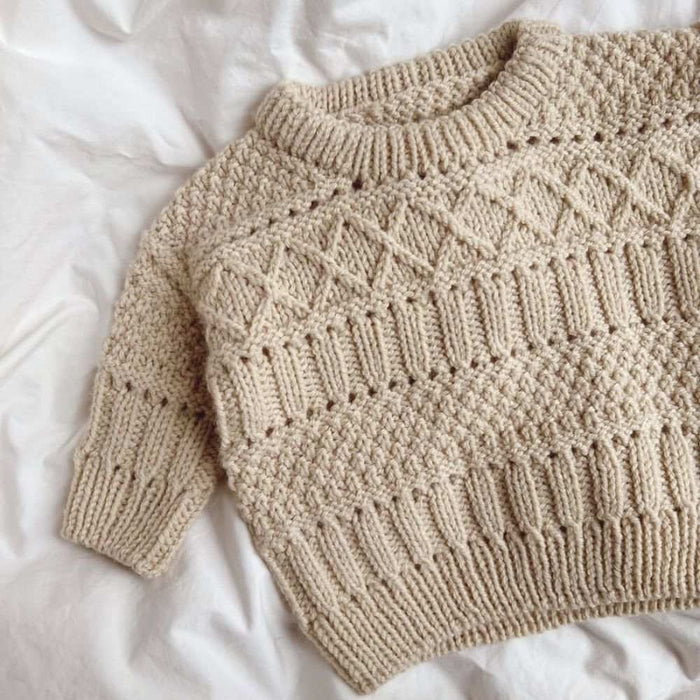 Ingrid Sweater Baby Knitting Pattern - PetiteKnit-Pattern-Wild and Woolly Yarns