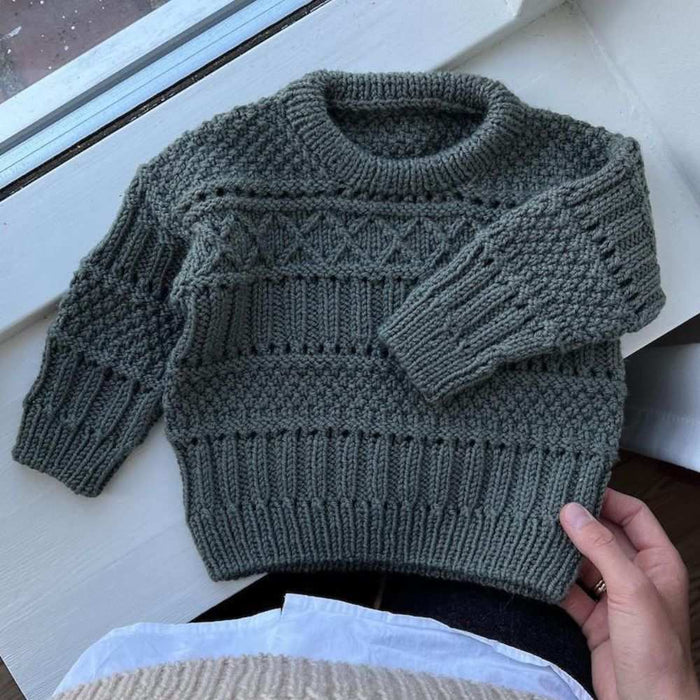 Ingrid Sweater Baby Knitting Pattern - PetiteKnit-Pattern-Wild and Woolly Yarns
